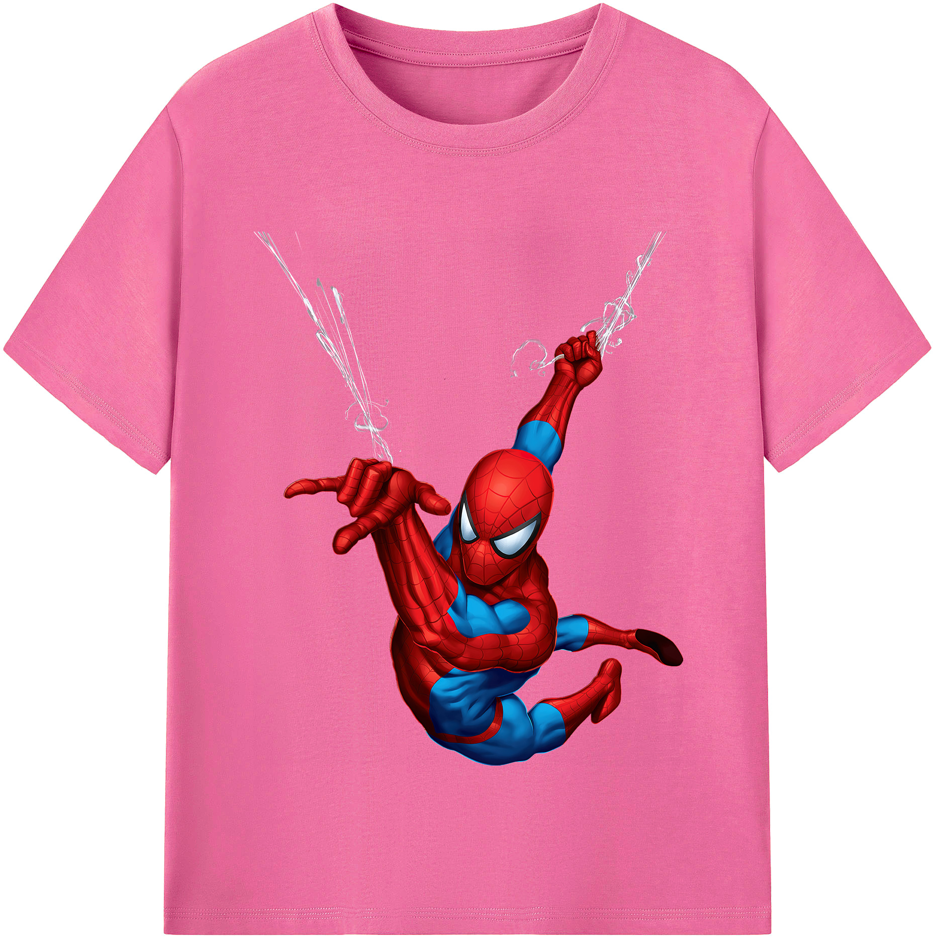 （画像用） Spider Man スパイダーマン レディースカジュアルプリントTシャツ（綿100％）